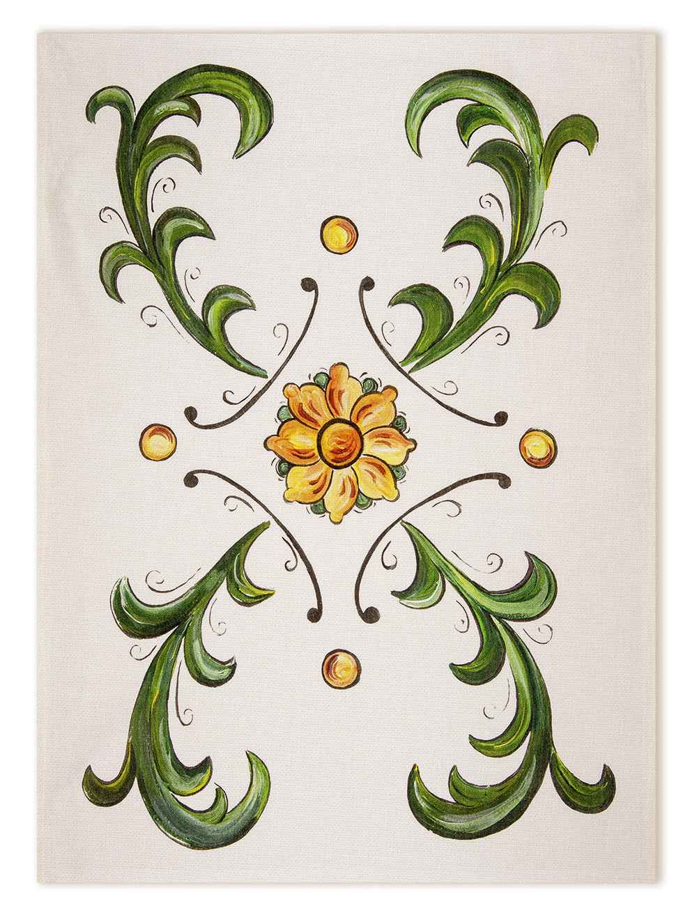 Kitchen Towels «Floral», 100% Made in Italy