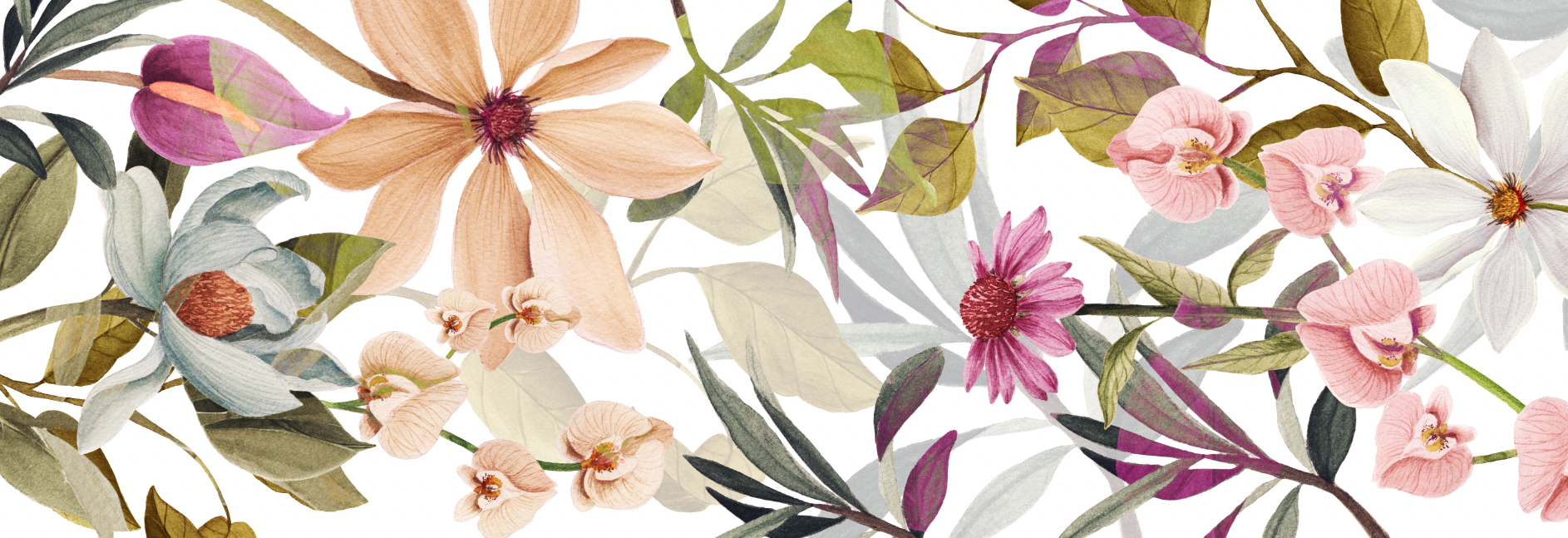 Cotton Satin Runner Floralia 100% Made in Italy - The Napking