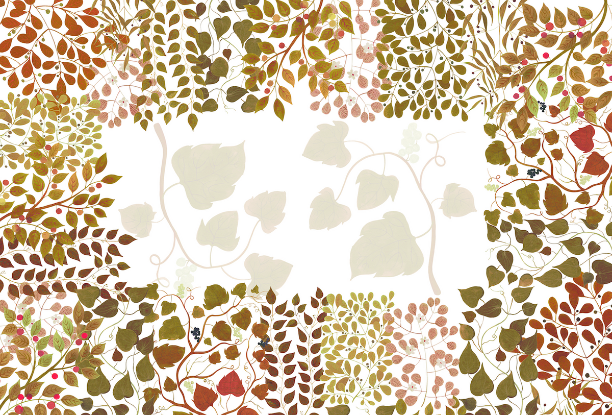 Linen Tablecloth Foliage