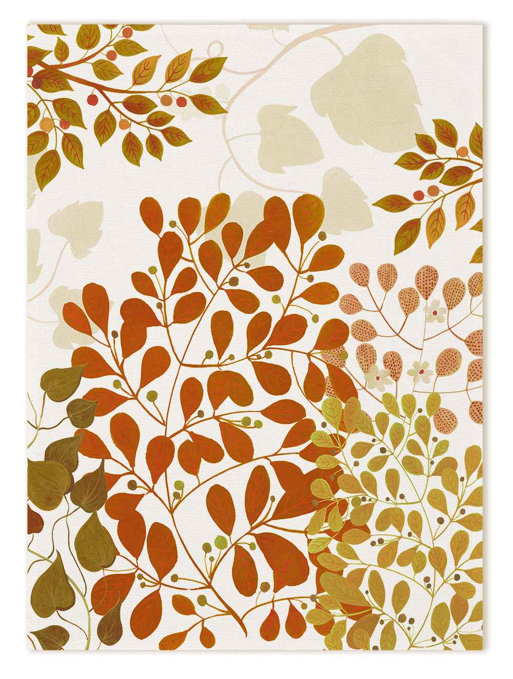 Kitchen Towels «Foliage», 100% Made in Italy
