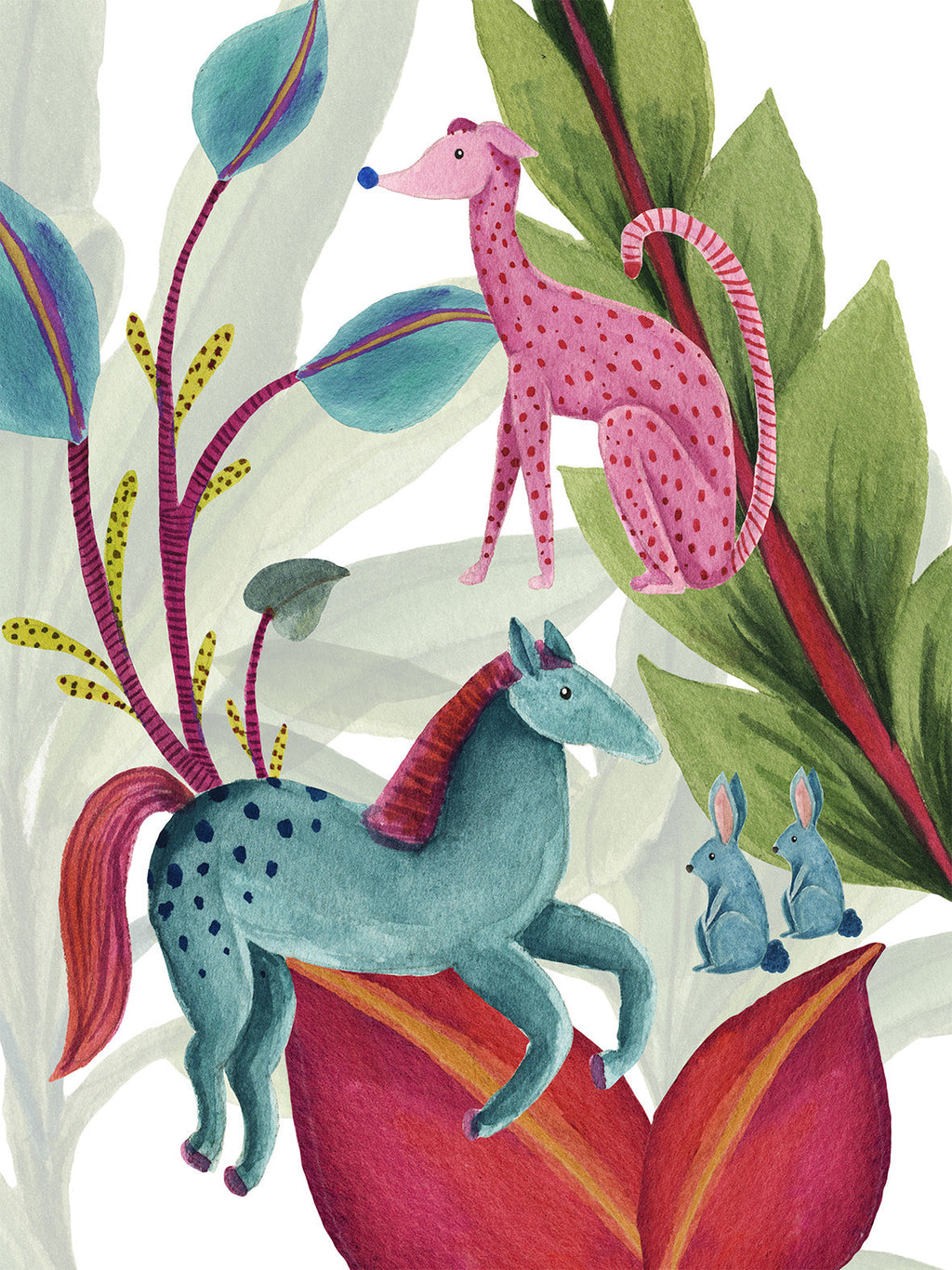 Kitchen Towels «Funky Animals» 100% Made in Italy