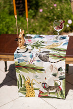 Cotton Satin Runner «Funky Animals» 100% Made in Italy - The Napking
