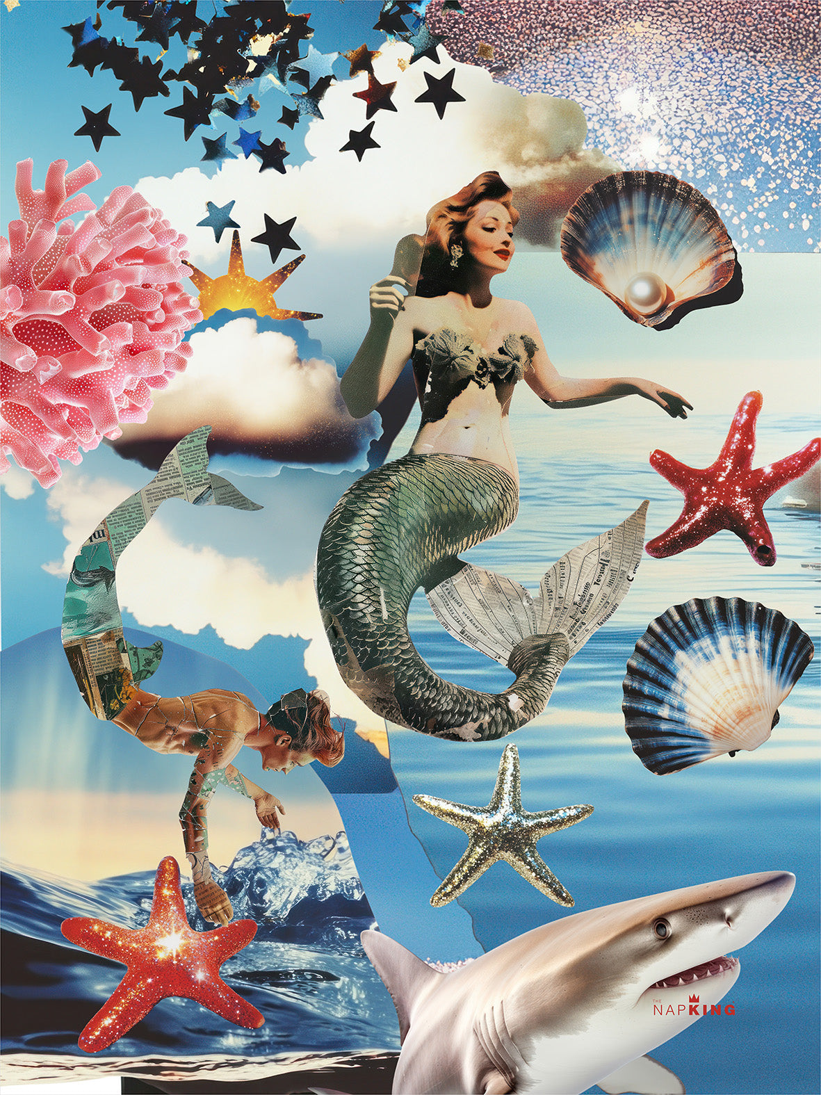 Panama Cotton Kitchen Towel Glitter Blue