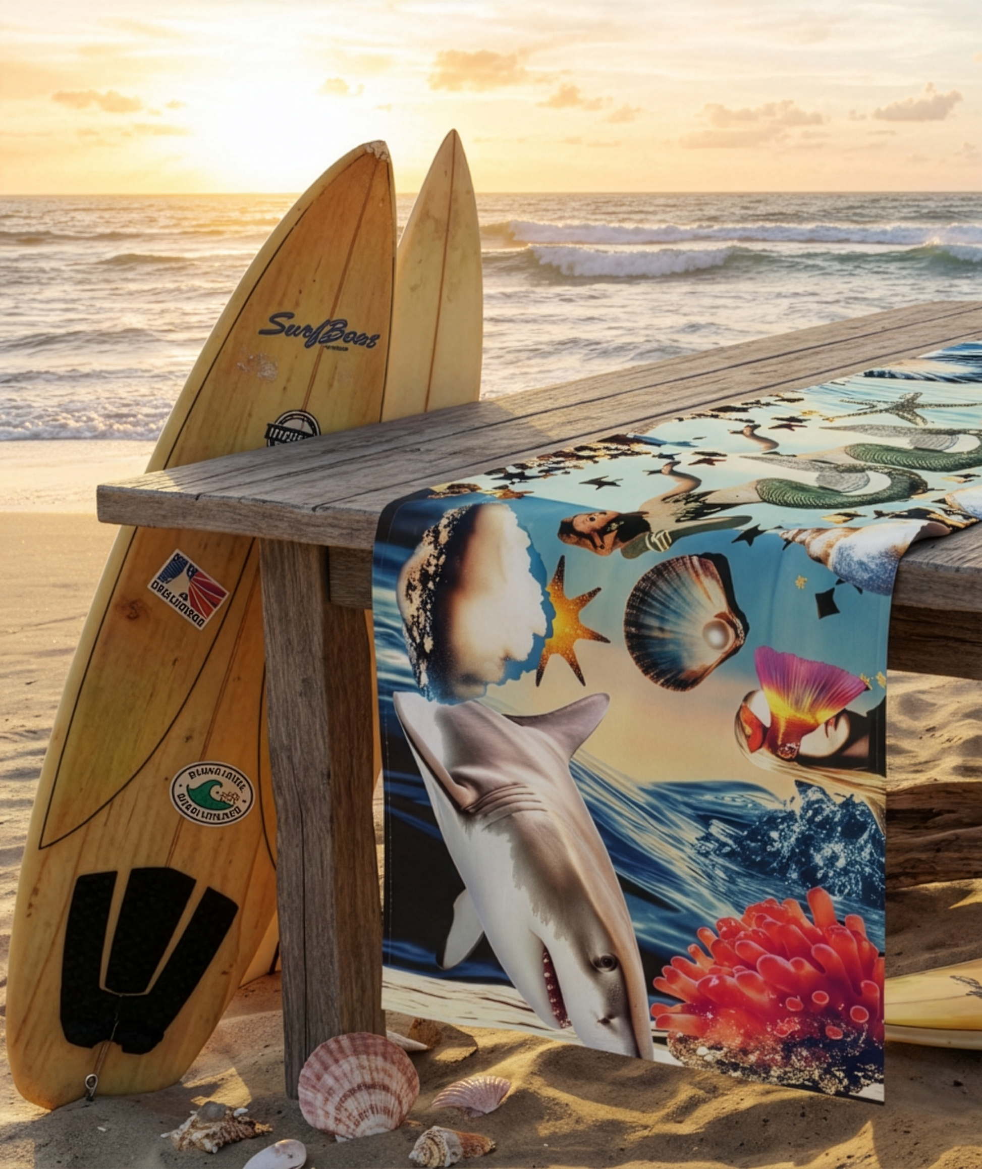 Panama Cotton Table Runner Glitter Blue