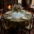 Goblin tablecloth premium linen with digitally printed decorative design
