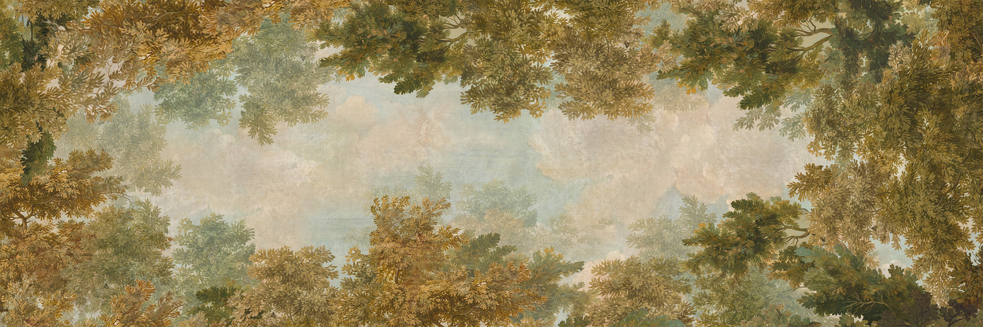 Goblin Runner Premium Linen with playful woodland fantasy print, 50x150 cm