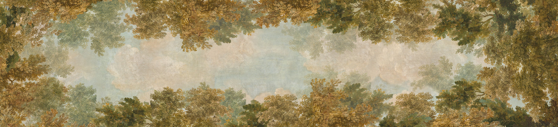 Goblin Runner Premium Linen with playful woodland fantasy print, 50x220 cm