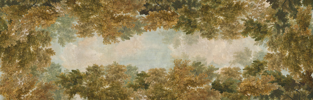 Goblin Runner Premium Linen with playful woodland fantasy print, 80x250 cm