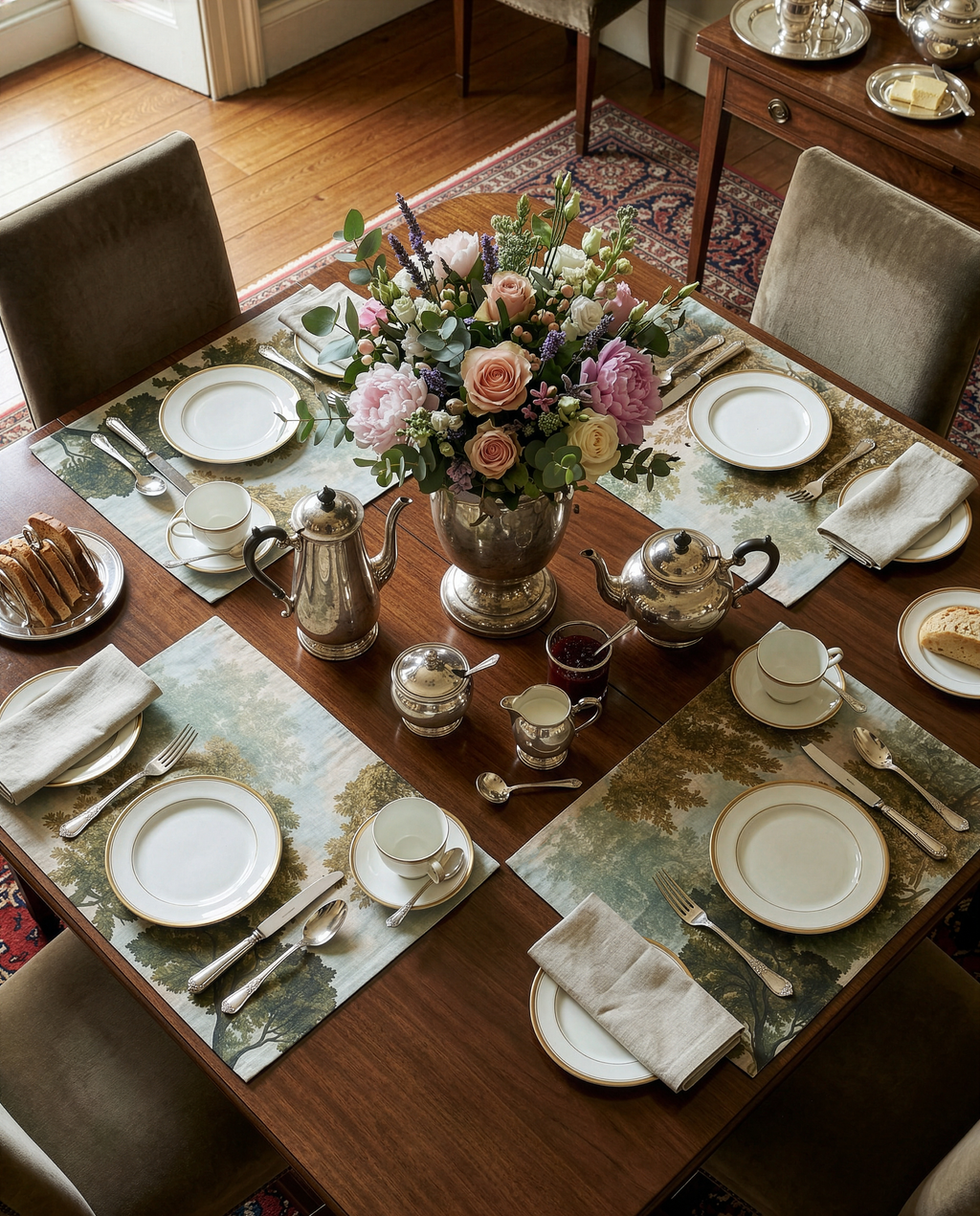 Goblin styled table setting in premium linen by The Napking