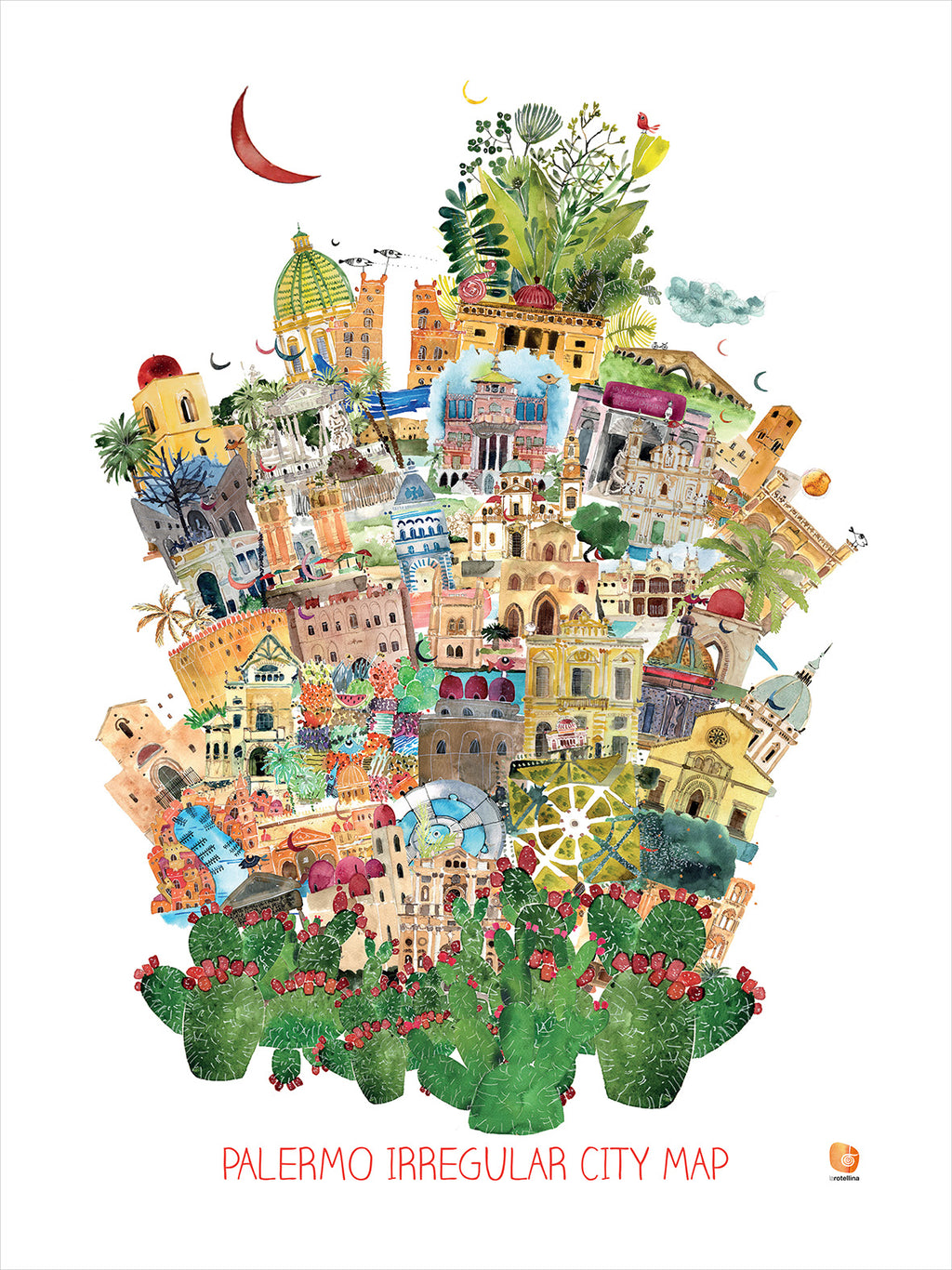 Kitchen Towels City Map 2, 100% Made in Italy