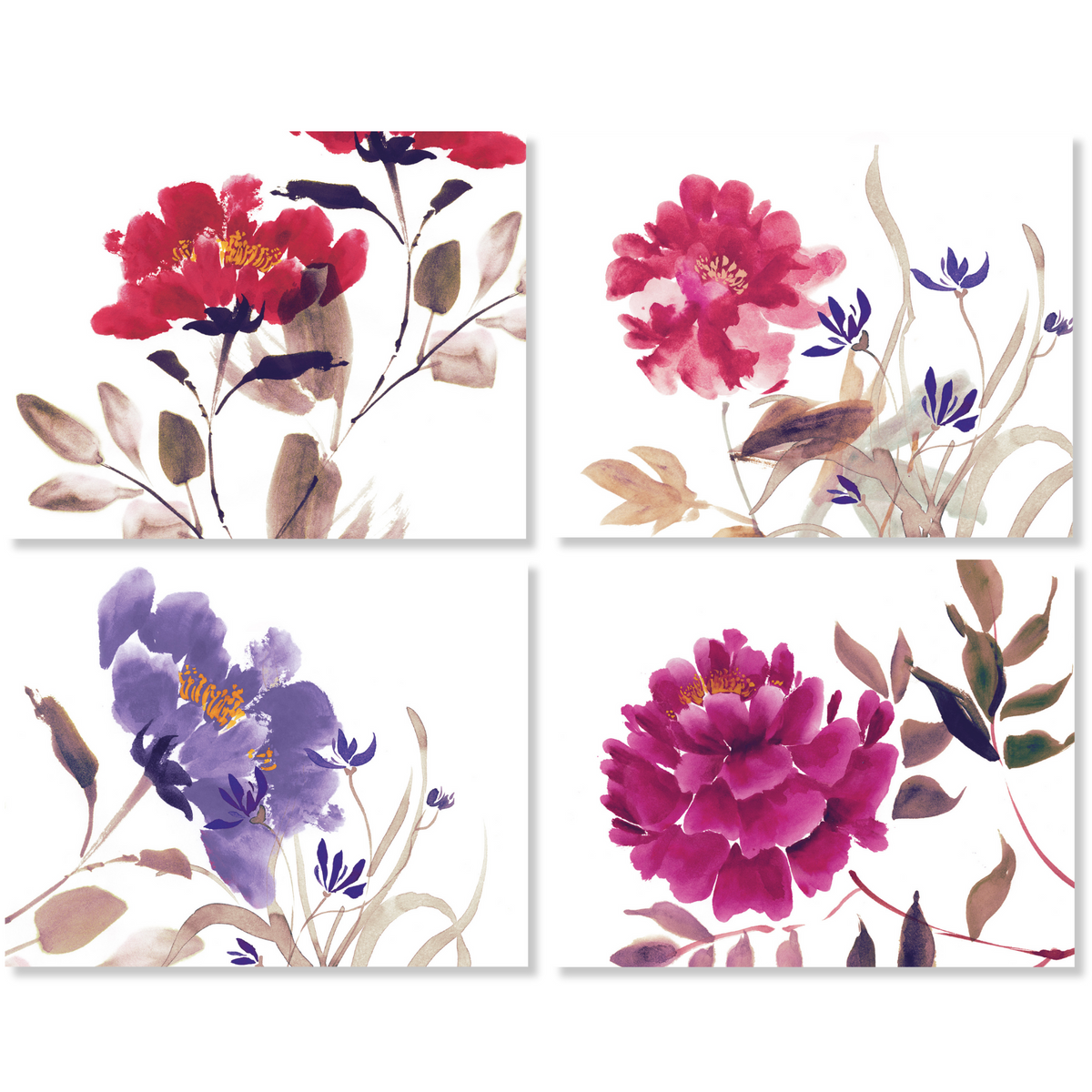 Set of 4 Placemats «Hanami» Linen 100% Made in Italy The Napking