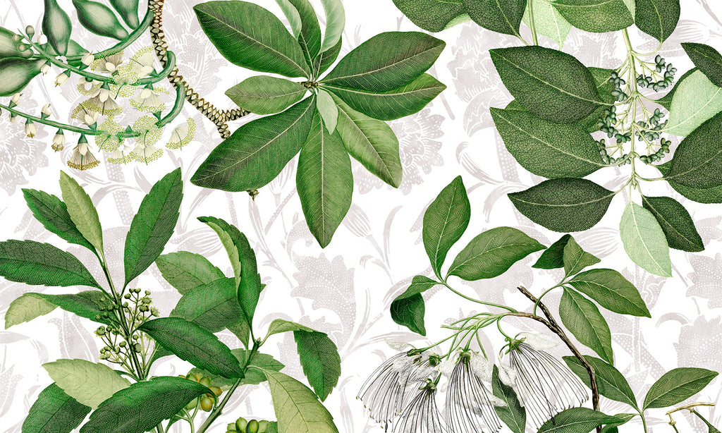 Hedycarya tablecloth premium linen in 210Ø cm with digitally printed decorative design