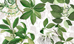 Hedycarya tablecloth premium linen in 210Ø cm with digitally printed decorative design