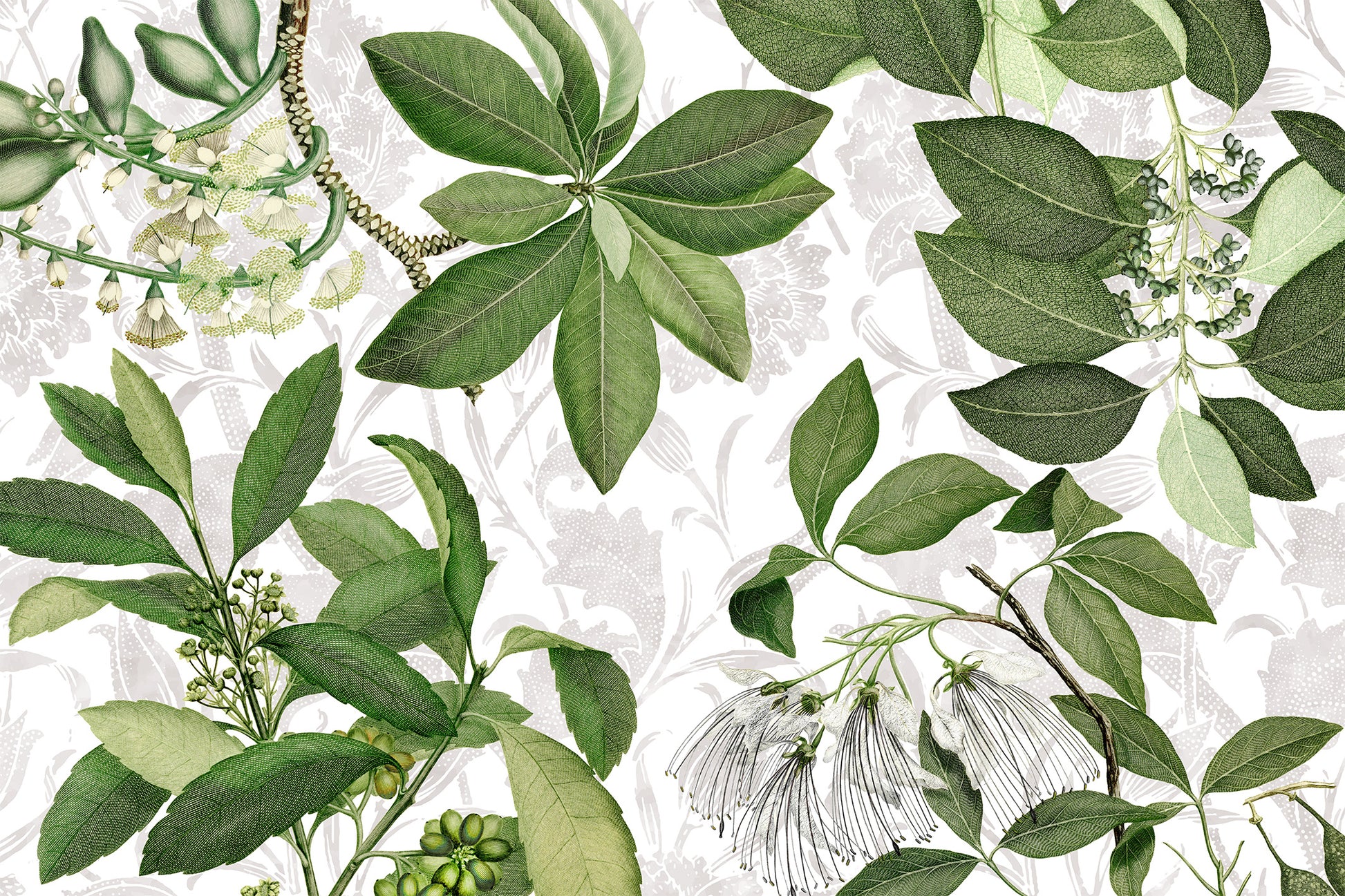 Hedycarya tablecloth premium linen in 110x110 cm with digitally printed decorative design