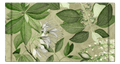 Plateau rectangulaire vert Hedycarya
