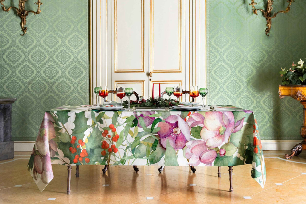 Tovaglia in lino «Helleborus» 100% Made in Italy