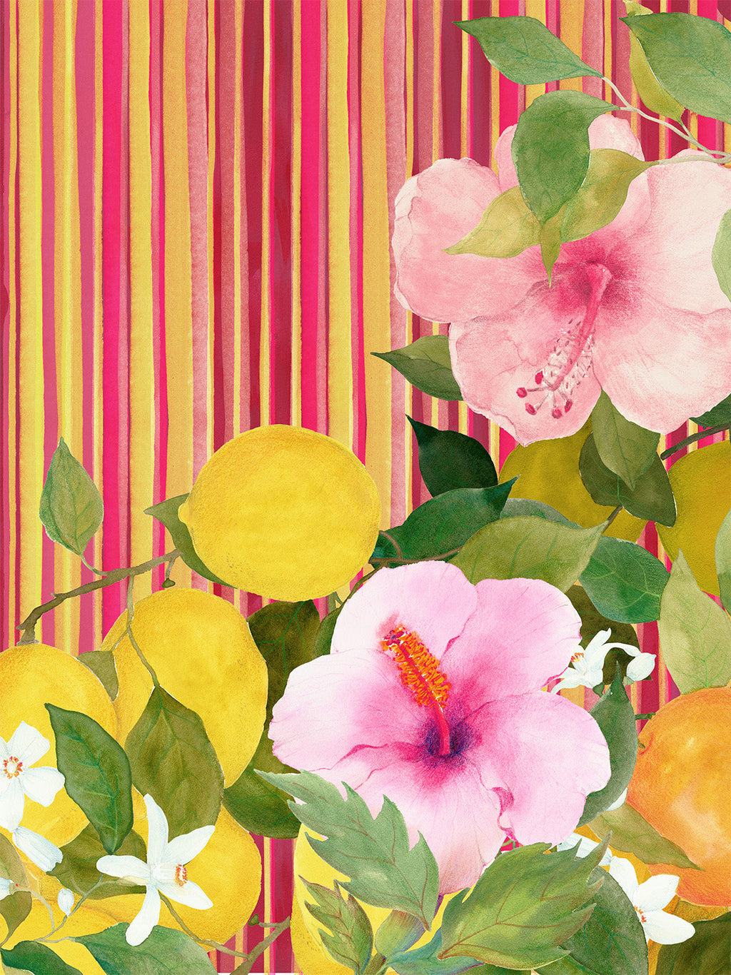 Kitchen Towels «Ibiscus», Premium Quality Linen 100% Made in Italy - The Napking