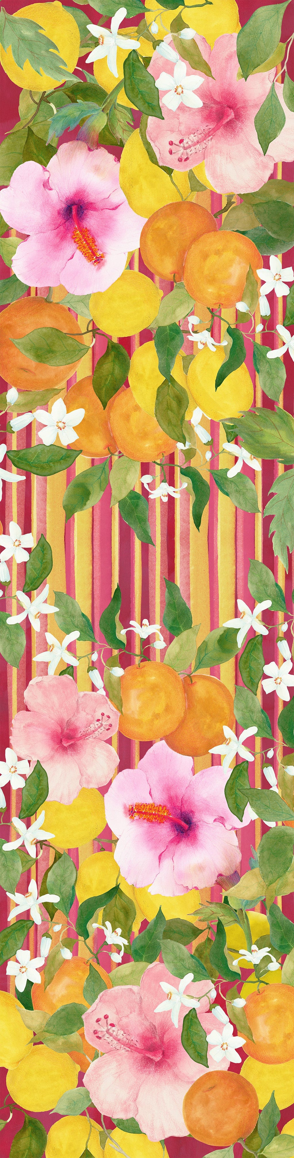 Premium Linen Runner «Ibiscus» 100% Made in Italy - The Napking