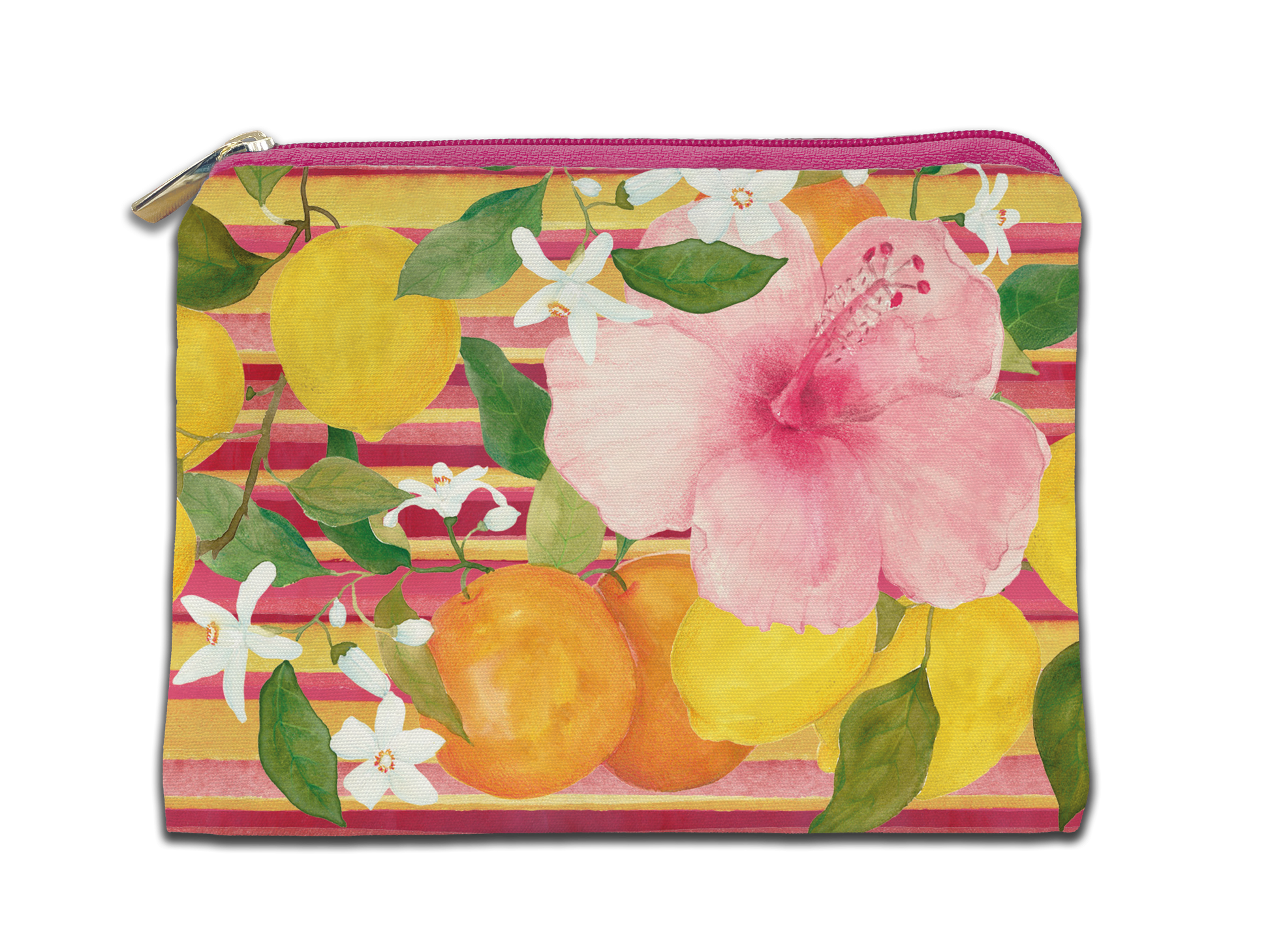 Cotton Trousse «Ibiscus», 100% Made in Italy - The Napking