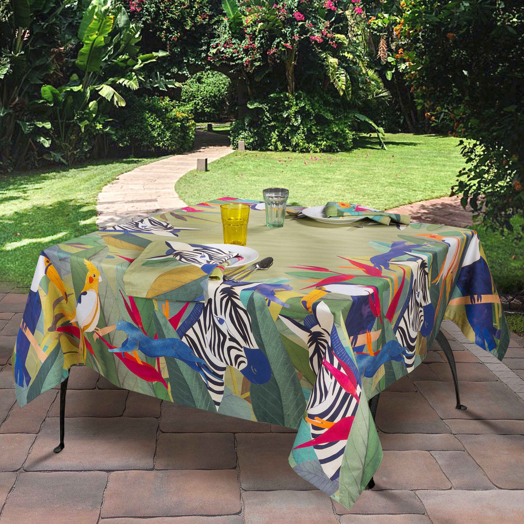 Satin Tablecloth «Jungle» 100% Made in Italy