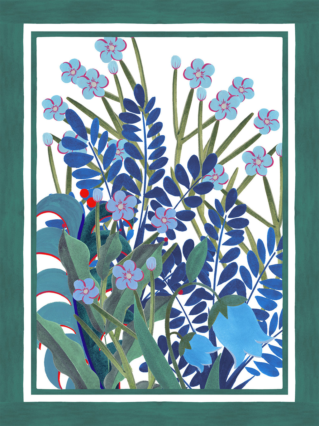 Kitchen Towels Jardin Magique 100% Made in Italy