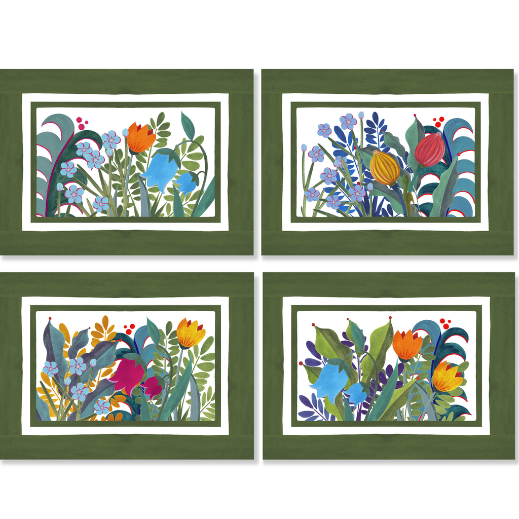 Set of 4 Placemats Jardin Magique 100% Made in Italy