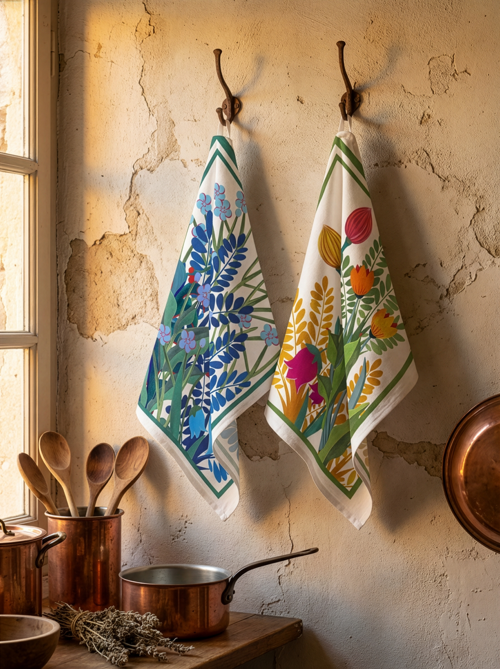 Kitchen Towels Jardin Magique 100% Made in Italy
