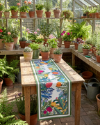 Runner Cotone Raso Jardin Magique 100% Made in Italy