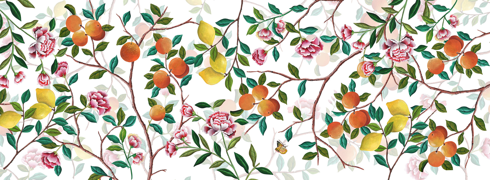 Premium Linen Runner Les Agrumes 100% Made in Italy