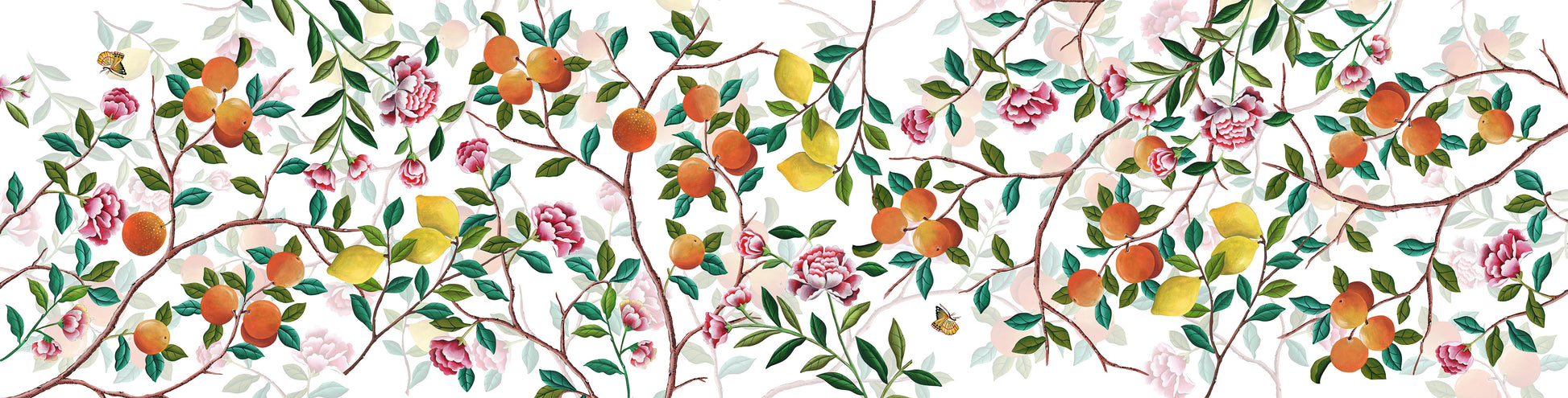 Premium Linen Runner Les Agrumes 100% Made in Italy