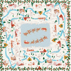 Landscapes tablecloth in mixed linen, 180x270 cm, winter landscape print