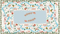 Landscapes tablecloth in mixed linen, 180x320 cm, winter landscape print