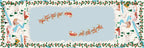 Landscapes runner in mixed linen, 50x150 cm, winter landscape print