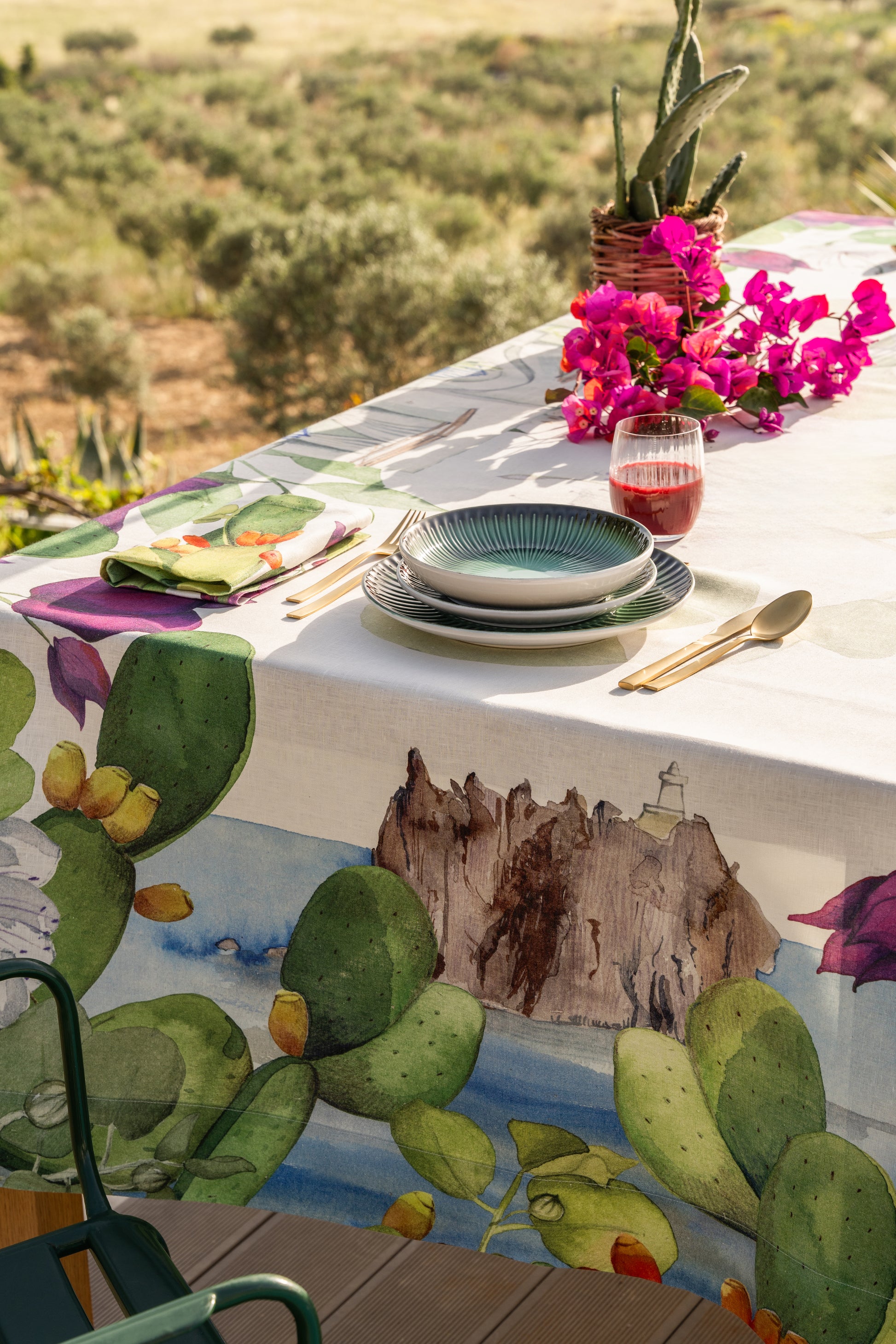 Linen Tablecloth Lipari 100% Made in Italy