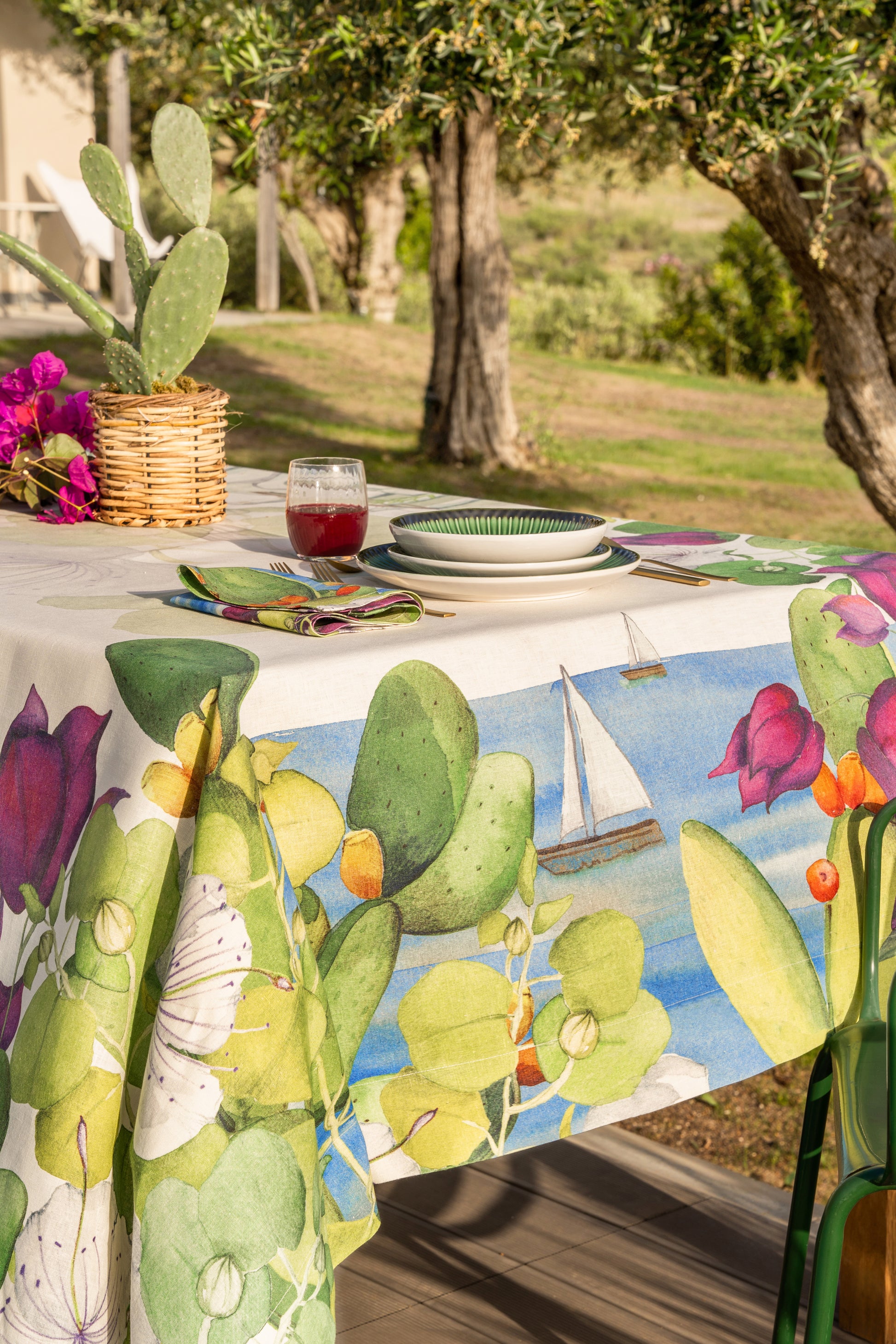 Linen Tablecloth Lipari 100% Made in Italy