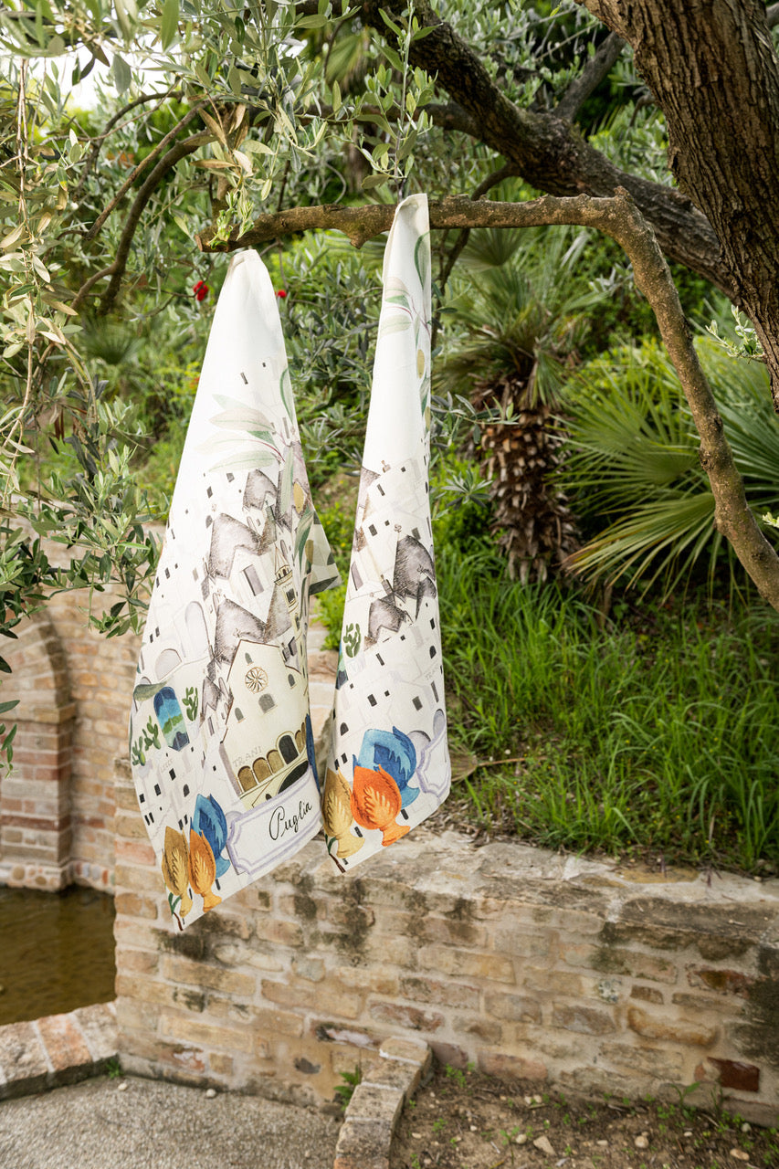 Kitchen Towels «Puglia», 100% Made in Italy - The Napking