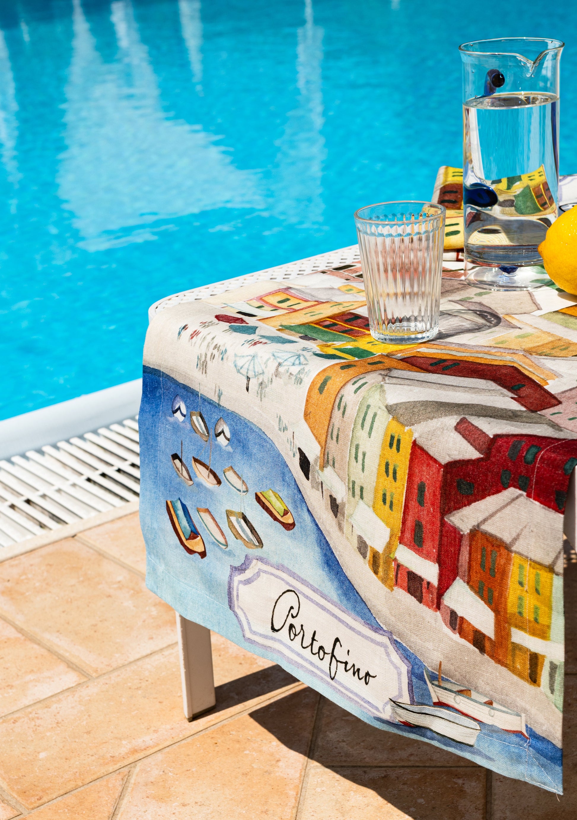 Pure Linen Runner «Portofino» 100% Made in Italy - The Napking