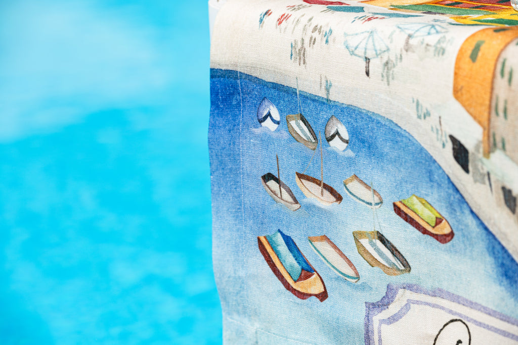 Pure Linen Runner «Portofino» 100% Made in Italy - The Napking