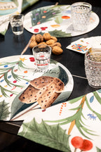 Menù di Natale Set of 2 Round Placemats Hardboard