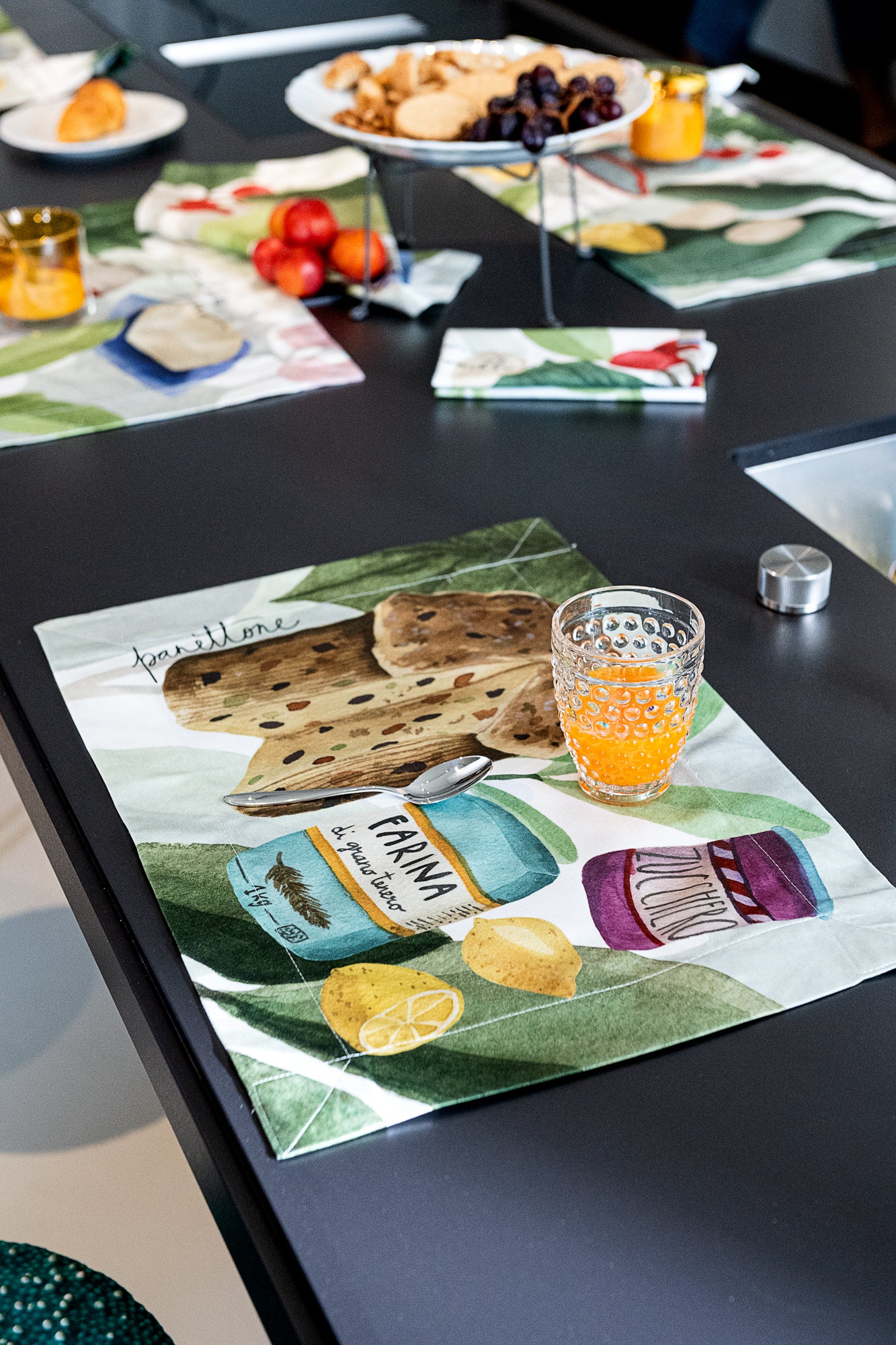 Menù di Natale Set of 4 Placemats Cotton Satin