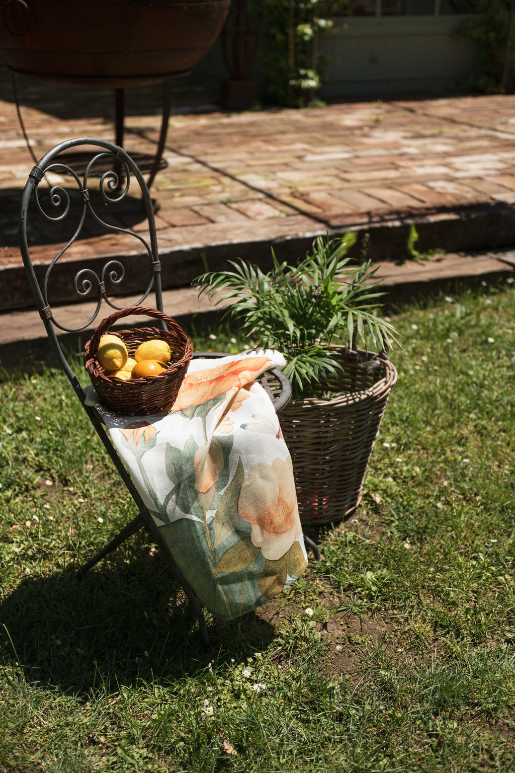 Kitchen Towels «Peony», 100% Made in Italy