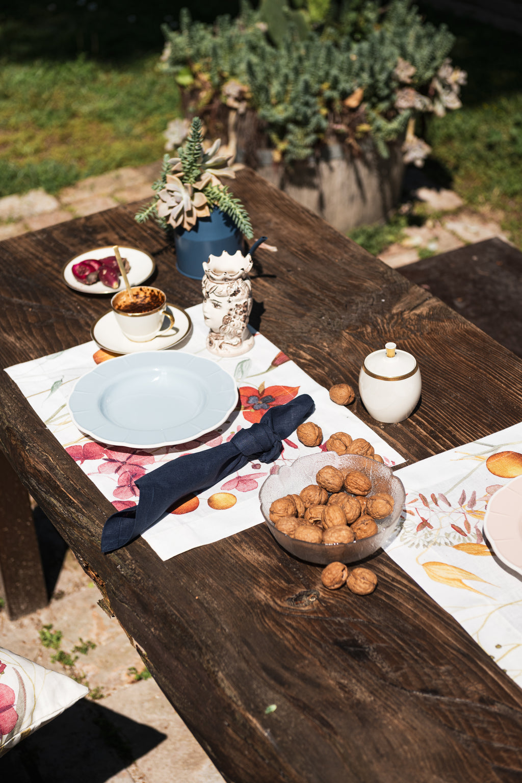 Set of 4 Placemats «Fiordaliso» Linen 100% Made in Italy - The Napking