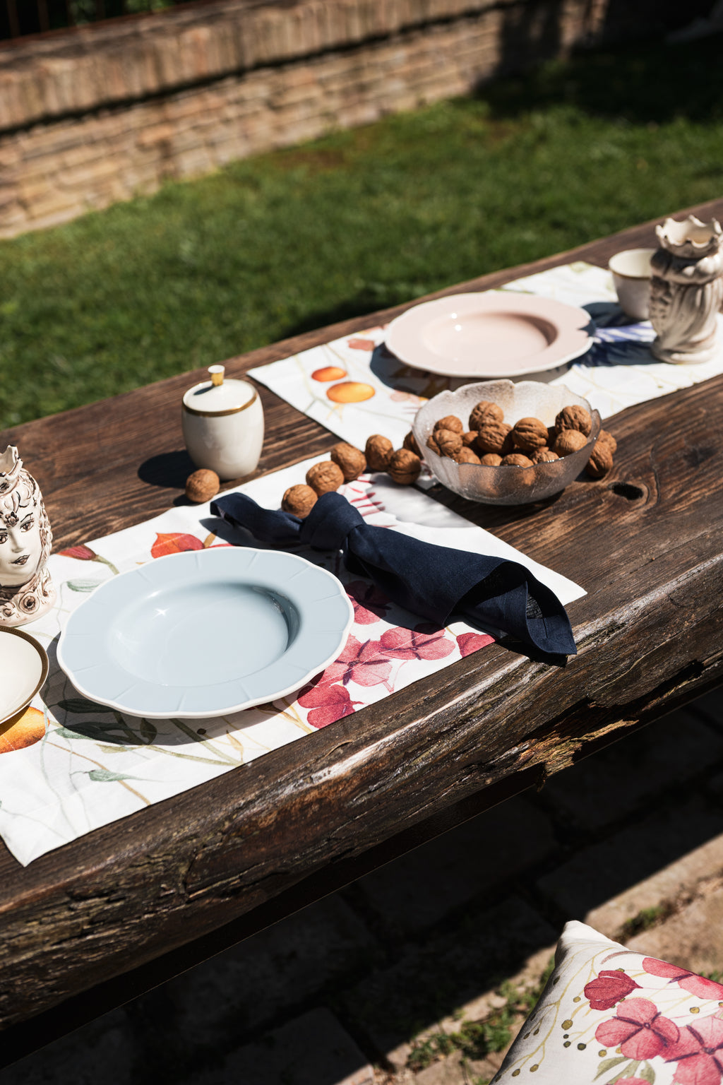 Set of 4 Placemats «Fiordaliso» Linen 100% Made in Italy - The Napking