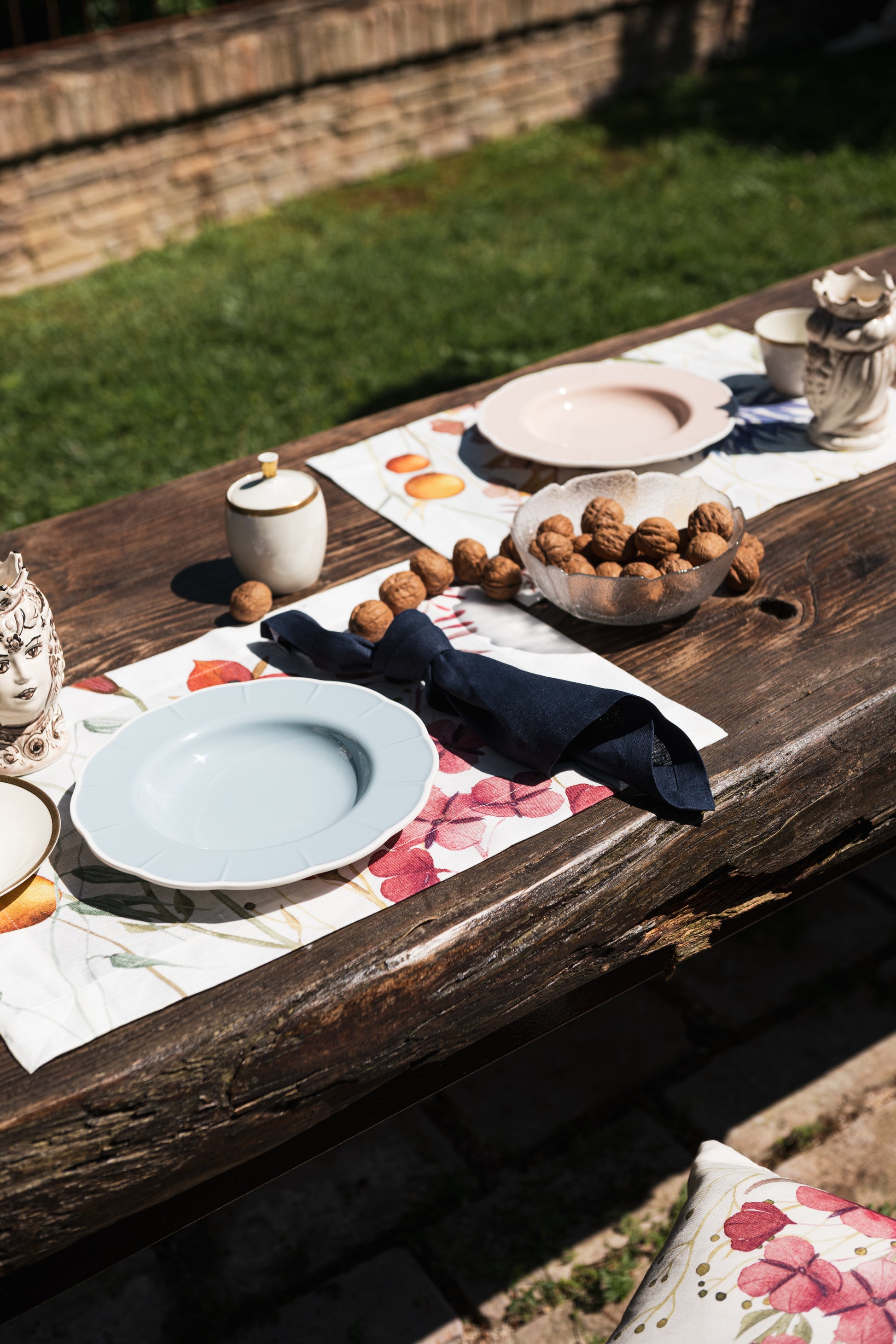 Set of 4 Placemats «Fiordaliso» Linen 100% Made in Italy - The Napking