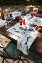 Set of 4 Placemats «Oltremare» Linen 100% Made in Italy - The Napking