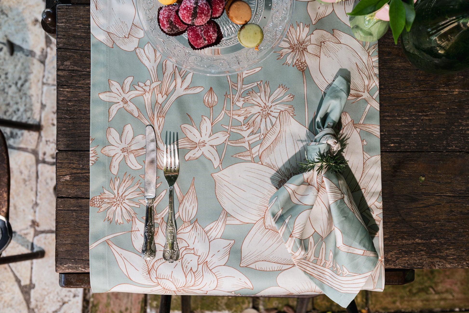 Cotton Satin Runner «Amelie» 100% Made in Italy - The Napking