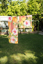 Premium Linen Runner «Ibiscus» 100% Made in Italy - The Napking