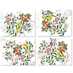 Set of 4 Placemats Les Agrumes Premium quality Linen