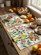 Set of 4 Placemats Les Agrumes Premium quality Linen