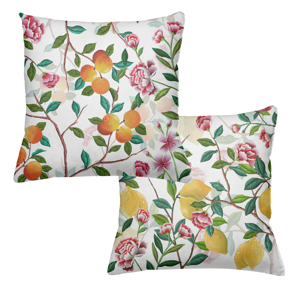 Cushion Canvas Les Agrumes, 100% Made in Italy